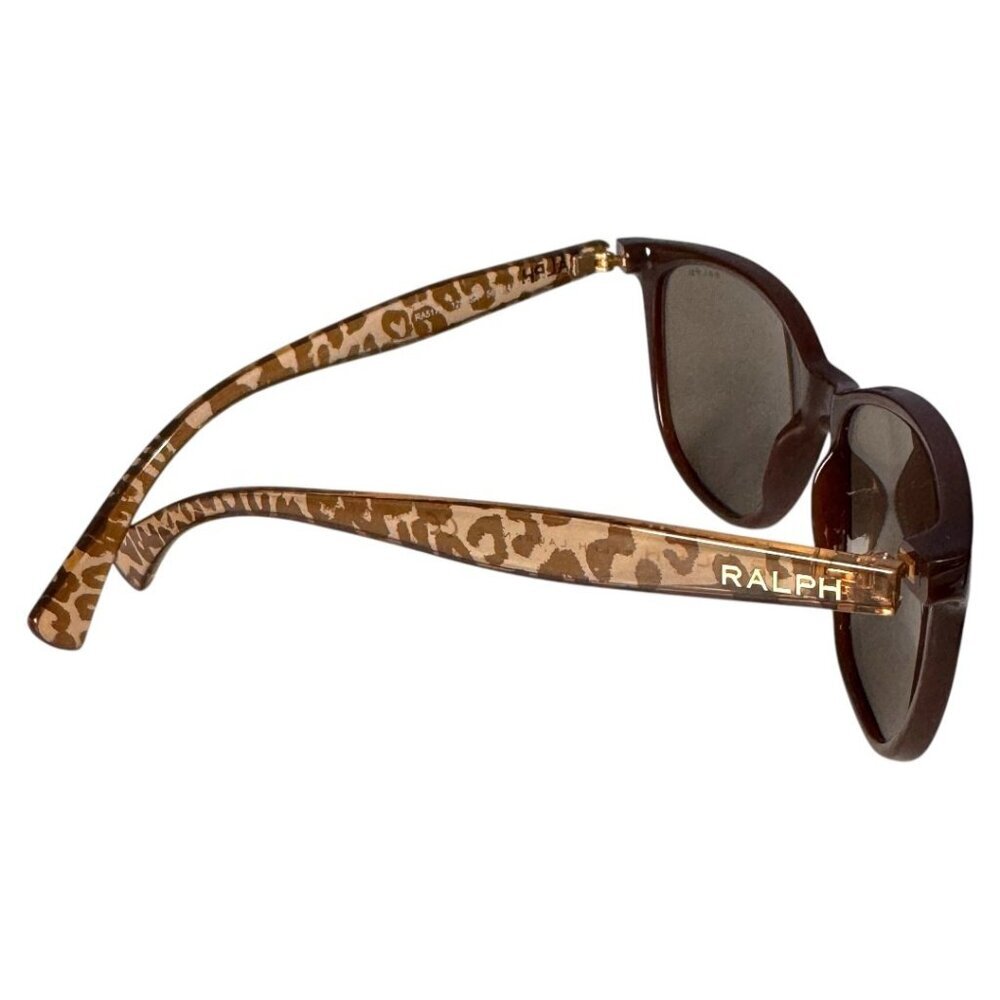 Ralph Lauren Brown Cat Eye &‎ Leopard Temple Sunglass RA5179 1257 56 14 130 EUC